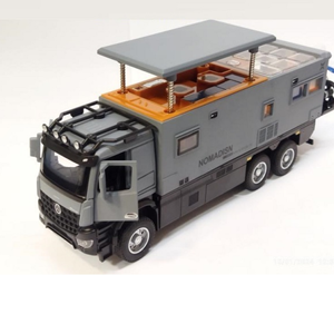 ماشین اسباب بازی کامیون کمپر مرسدس بنز خاکستری مقیاس 1:24 BENZ NOMADISN_اسباب بازی